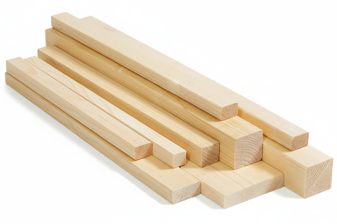 Listello Piallato 4 Lati In Abete- - Mm.10X95X2000 - 10 Pezzi Pircher
