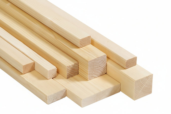 Listello Piallato 4 Lati In Abete- - Mm.25X95X2000 - 4 Pezzi Pircher