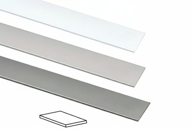 Profilo Piatto In Alluminio- - Mm.15 Mt.2 Argento - 5 Pezzi