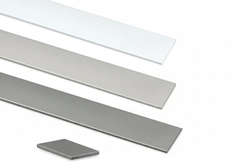 Profilo Piatto In Alluminio- - Mm.30 Mt.2 Argento Lucido - 5 Pezzi