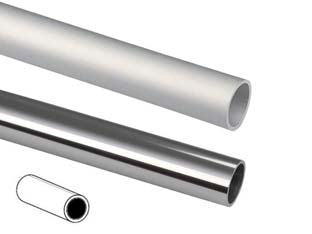 Profilo Tubo Tondo In Alluminio- - Ø Mm.16 Mt.2 Argento - 5 Pezzi