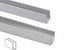 Profilo Ad U In Alluminio- - Mm.8X8 Mt.1 Argento - 5 Pezzi
