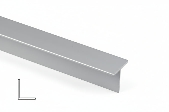Profilo T In Alluminio Argento Mt.1- - Mm.15X15 - 5 Pezzi