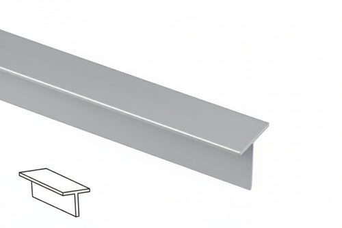 Profilo T In Alluminio Argento Mt.1- - Mm.20X20 - 5 Pezzi