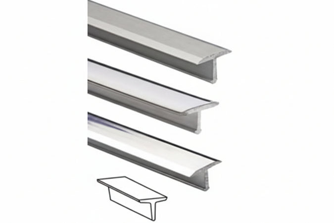 Profilo T Mt 0,9- - Mm.14X9 Alluminio Argento Lucido - 10 Pezzi