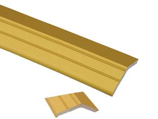 Piaggia Con Gradino Adesive In Alluminio Ottonato Cm.93X3,2