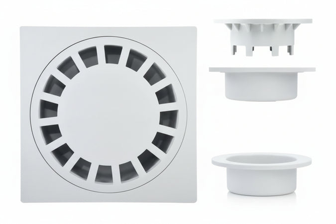 Chiusino Sifonato Per Pozzetto- - Cm.10X10 - Ø Cm.9 - 12 Pezzi