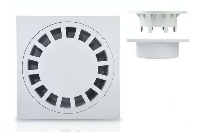 Chiusino Sifonato Per Pozzetto- - Cm.30X30 - Ø Cm.26,5 - 2 Pezzi