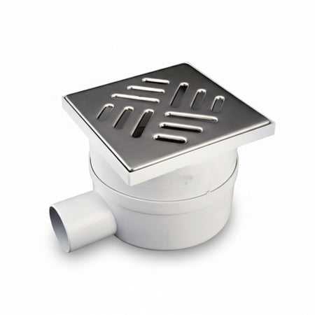 Chiusino Sifonato Telescopico Con Scarico Laterale- - Cm.11,5X11,5 - 2 Pezzi