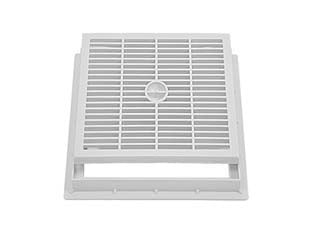 Chiusino Grigliato Con Telaio Per Pozzetto- - Cm.20X20 - 2 Pezzi