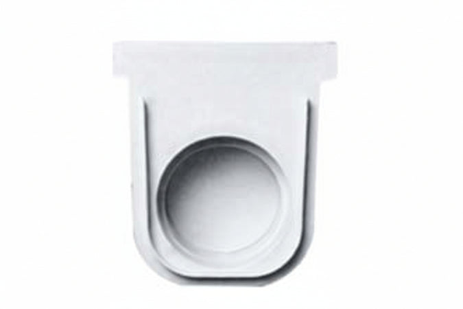 Tappo In Polipropilene Per Canaletta Cm.50 Colore Grigio- - Cm.13X14H. - Ø Cm.7,5-9 - 2 Pezzi