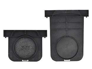 Tappo In Polipropilene Per Canaletta- - Cm.13X15H. - Ø Cm.5-7,5 - 2 Pezzi