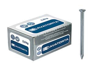 Chiodi Acciaio Temperato Testa Bombata Zincati- -Ø Mm.3,5X50 - 2.5 Kg Cavatorta