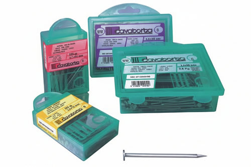 Chiodi Testa Piana Bricoline- - Ø Mm. 1,3 - 8X20 Gr.125 - 4 Blister Cavatorta