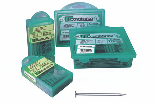 Chiodi Testa Piana Bricoline- - Ø Mm. 2,0 - 13X30 Gr.125 - 4 Blister Cavatorta