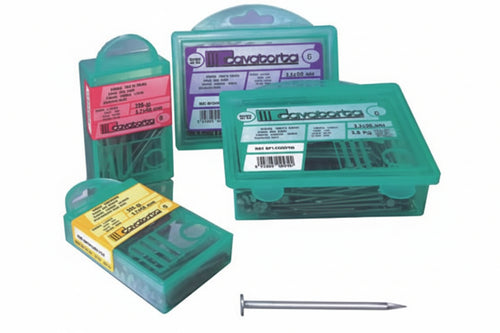 Chiodi Testa Piana Bricoline- - Ø Mm. 2,0 - 13X30 Gr.500 - 4 Blister Cavatorta