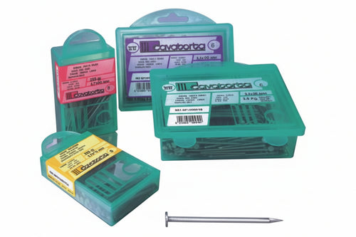 Chiodi Testa Piana Bricoline- - Ø Mm. 2,2 - 14X40 Gr.500 - 4 Blister Cavatorta