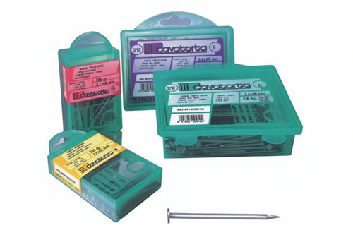 Chiodi Testa Piana Bricoline- - Ø Mm. 3,5 - 18X80 Gr.500 - 4 Blister Cavatorta