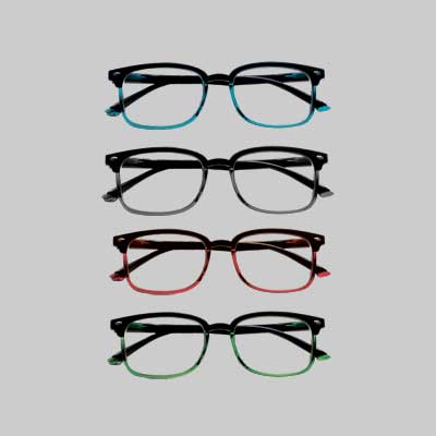 Occhiali Da Vista Graduati 'Kit Hawaii' +3 Nero-Verde - Charro