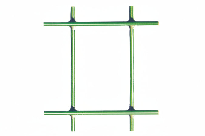 Rete Elettrosaldata Zincata Plastificata Verde Esaplax Maglia Mm.50X76- Maglia 76,2X50,8 Filo Ø Mm.2,5 Est. - Cm.80H. - 1 Rotolo Cavatorta