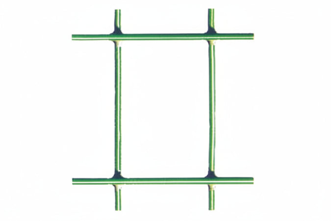 Rete Elettrosaldata Zincata Plastificata Verde Esaplax Maglia Mm.50X76- Maglia 76,2X50,8 Filo Ø Mm.2,5 Est. - Cm.100H. - 1 Rotolo Cavatorta