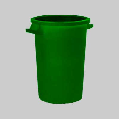 Bidone Per Rifiuti Verde 75 Lt - Ø 43X56H