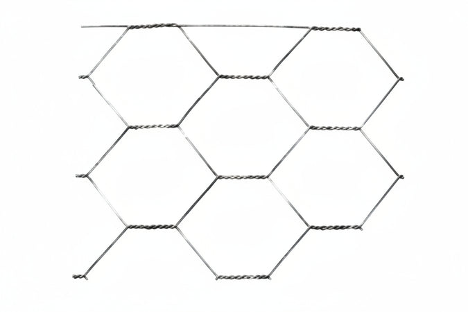 Rete Tripla Torsione Zincata Dopo La Tessitura- Maglia 16/2 Spessore Filo Ø Mm.0,6- Mt.10 Cm.50H. - 1 Rotolo T-Rex