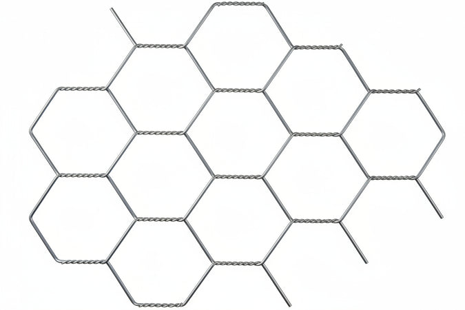 Rete Tripla Torsione Zincata Dopo La Tessitura- Maglia 19/2 Spessore Filo Ø Mm.0,6 Mt.50 Cm.50H. - 1 Rotolo T-Rex