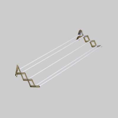 Stendibiancheria Da Parete A Pantografo 80X28 Cm - 4 Mt Di Stenditura - 6 Pezzi