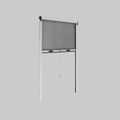 Zanzariera Avvolgibile Verticale Professionale 140X160 Cm - Col. Bianco - Made In Italy