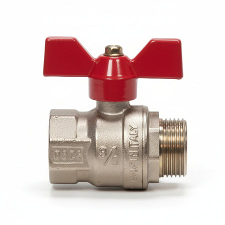 Valvola A Sfera M/F Con Maniglia A Farfalla Vienna Art.119- - Mf 1/2 - Pressione Esercizio 30 Bar - 15 Pezzi Itap