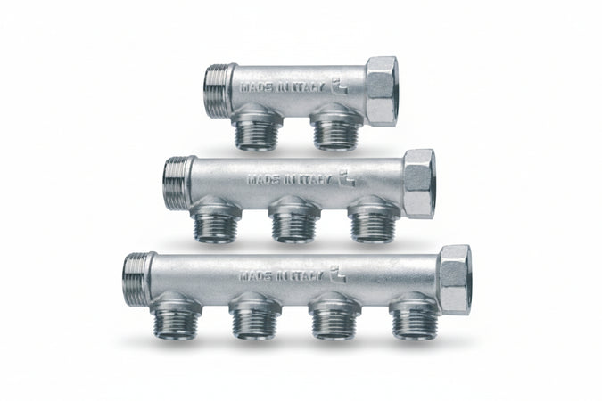 Collettore Di Distribuzione Componibile 3/4 2 Derivazioni M Art.455 Mf 3/4 4 Derivazioni M 1/2 Itap