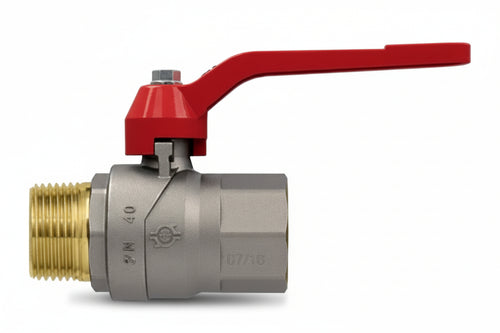 Valvola A Sfera M/F Con Maniglia A Leva Evolution- - Mf 3/8 - Pressione Esercizio 50 Bar - 2 Pezzi Fiv