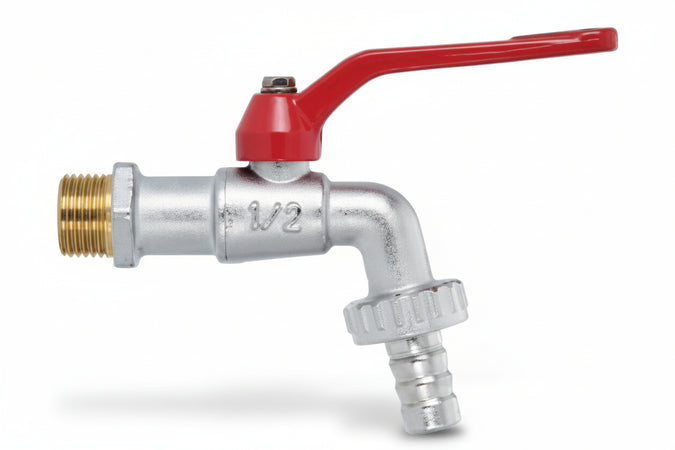 Rubinetto A Sfera Con Maniglia A Leva- - M 3/4 Con Portagomma F 1 - 2 Pezzi Fiv