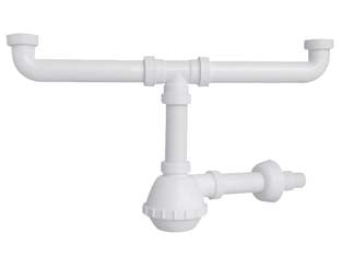 Sifone Moplen A Fiasco 2 Vie 11/41/2 Universale Per Lavello