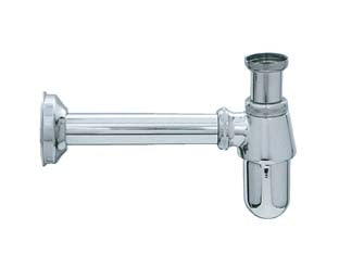 Sifone A Bottiglia In Ottone Cromato 1 Con Canotto Ø Mm.26X200