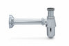 Sifone A Bottiglia In Ottone Cromato 11/4 Con Canotto Ø Mm.30X200