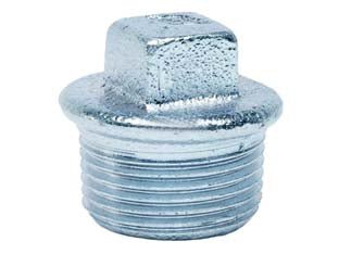 Tappo Maschio Con Bordo In Ghisa Zincata- - M 1 1/4 - 10 Pezzi