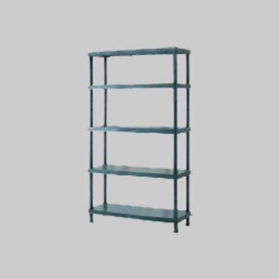 Scaffale In Resina Fisso Cm 30X80X188H - 5 Ripiani - Portata 225 Kg