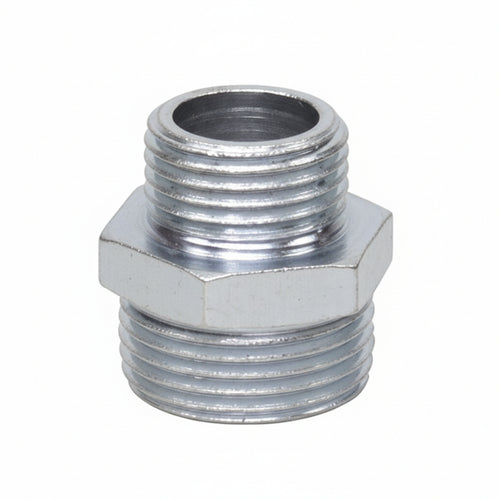 Niples Esagonale Ridotta Acciaio Zincato- - M 1/2 M 1 - 10 Pezzi
