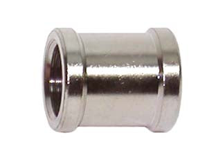 Manicotto Femmina Femmina Ottone Cromato- - Ff 1/2 - 10 Pezzi