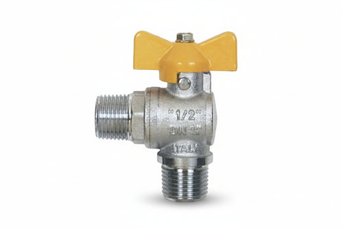 Valvola A Sfera Gas A Squadra M/M Con Maniglia A T Art.060- - Mm 1/2 - 3 Pezzi Itap