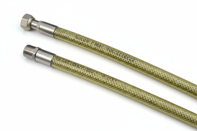 Tubo Gas Flessibile In Acciaio Inox Con Guanina Mf Cm.50