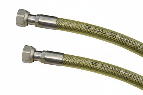 Tubo Gas Flessibile In Acciaio Inox Con Guaina Ff Cm.100
