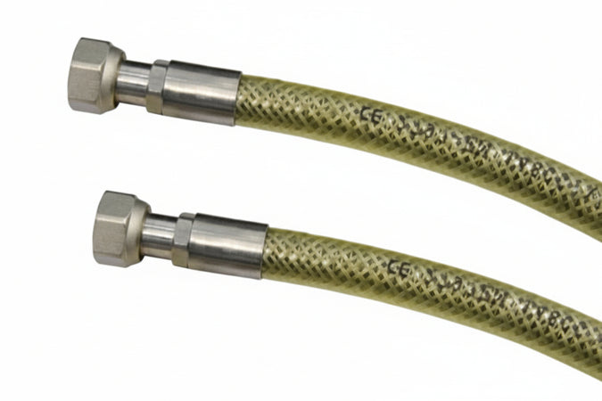 Tubo Gas Flessibile In Acciaio Inox Con Guaina Ff Cm.100