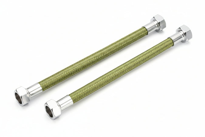 Tubo Gas Flessibile In Acciaio Inox Con Guaina Ff Cm.200
