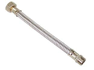 Flessibile Inox Dn8 M3/8 - F1/2- - M3/8 - F1/2 Cm.30 - 10 Pezzi Aglaia