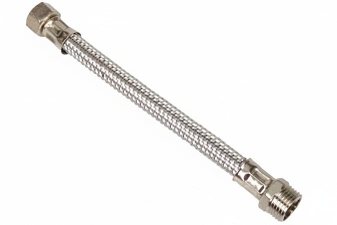 Flessibile Inox M1/2 - F3/8- - M 1/2 F 3/8 Cm.25 - 10 Pezzi Aglaia