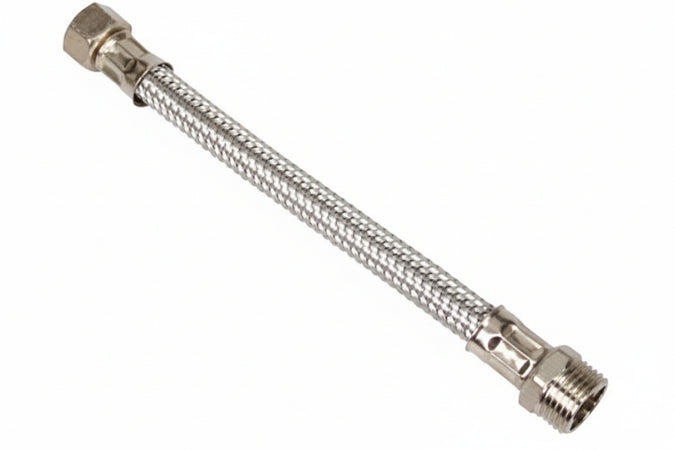 Flessibile Inox M1/2 - F3/8- - M 1/2 F 3/8 Cm.50 - 10 Pezzi Aglaia