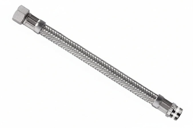 Flessibile Inox Parigi M3/8 - F3/8 Flexcore- - M 3/8 F 3/8 Cm-30 - 5 Pezzi Parigi